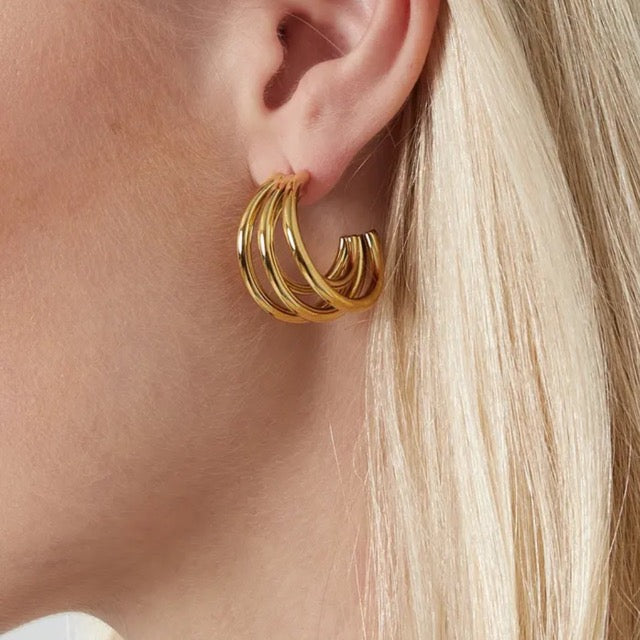 Double Twisted Love Earrings