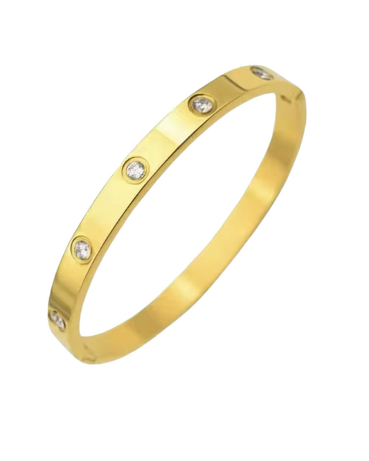 Gold Diamond Bangle