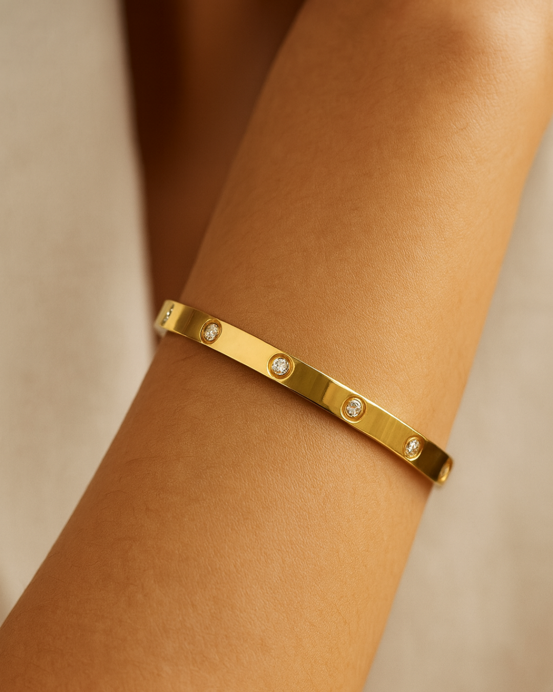 Gold Diamond Bangle