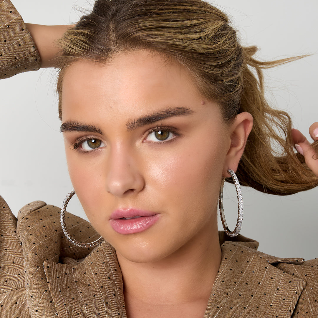 Sparkly Hoop Earrings 