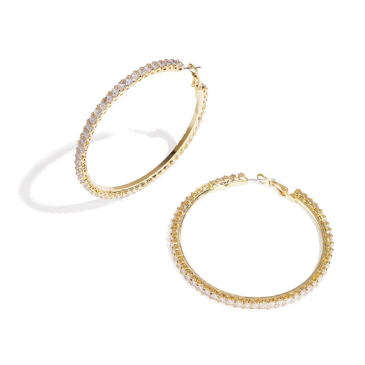 Sparkly Hoop Earrings 