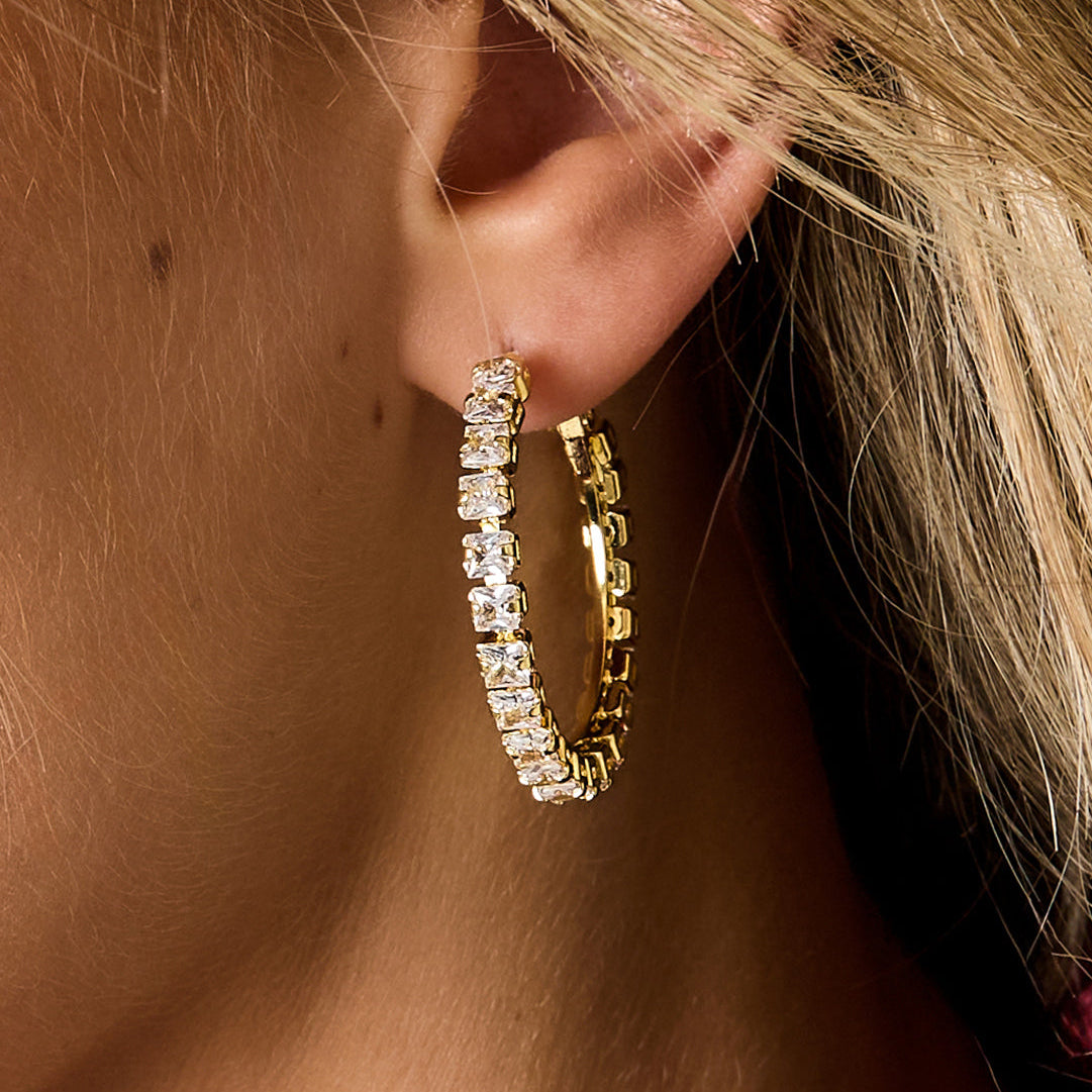 Sparkly Hoop Earrings 