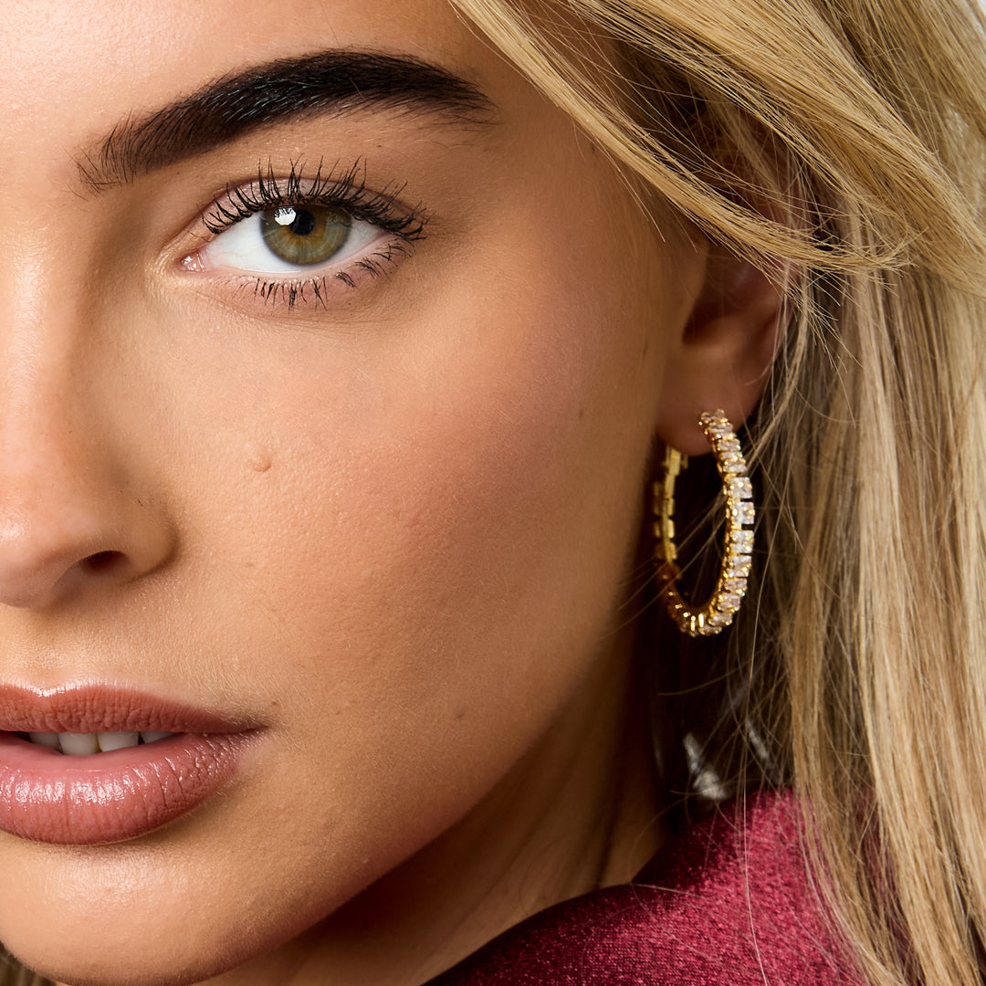 Sparkly Hoop Earrings 